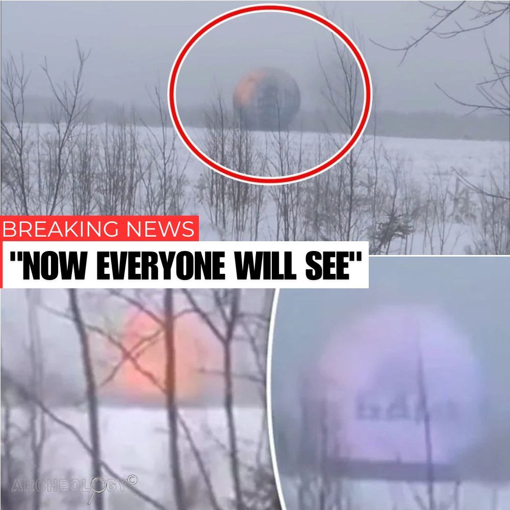 Sight Sphere A giant sphere emitting glowing designs has been filmed in Russia ...